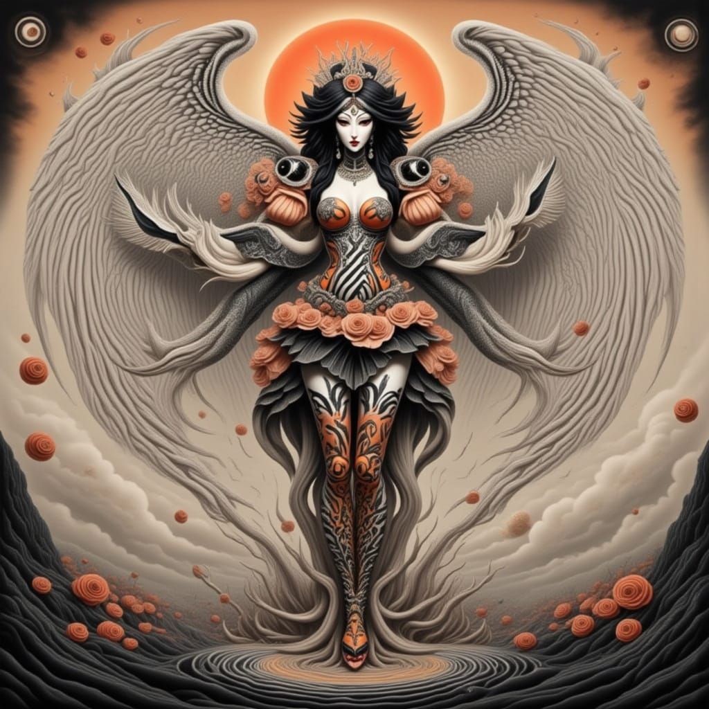 Zebra Punk Angel with Cinnamon Swirls