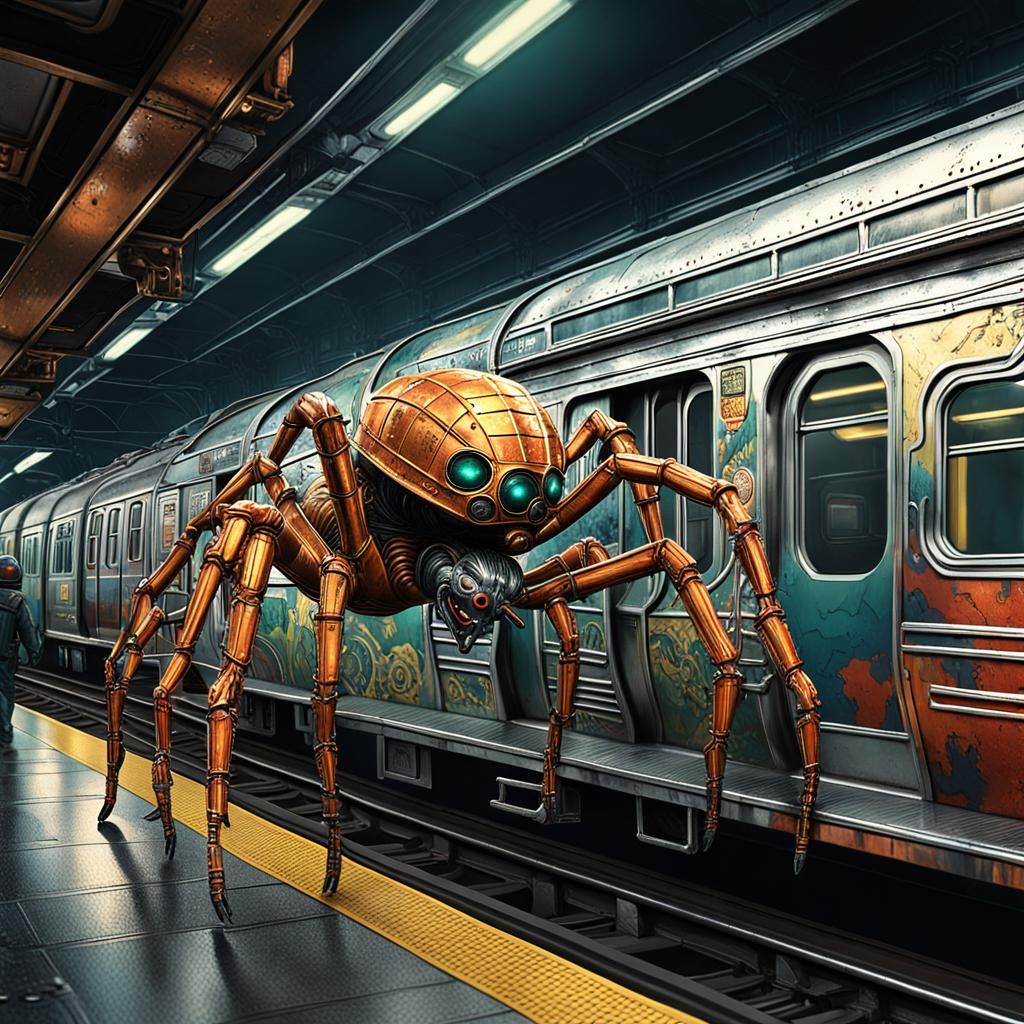 Buck Rogers Leads Space Spider on Subway