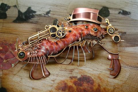 Steampunk Prawn with Mechanical Details