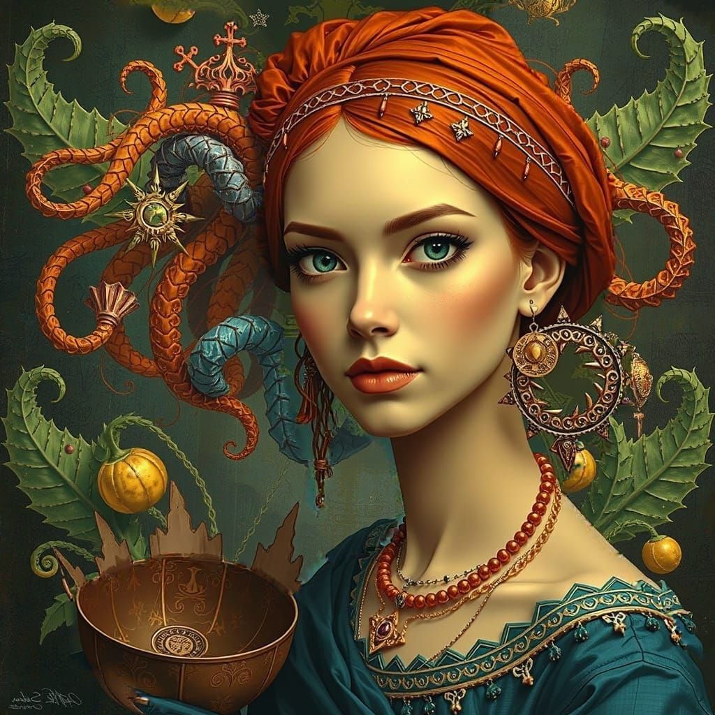 Geometric Organic Shapes in Hyperrealism Style