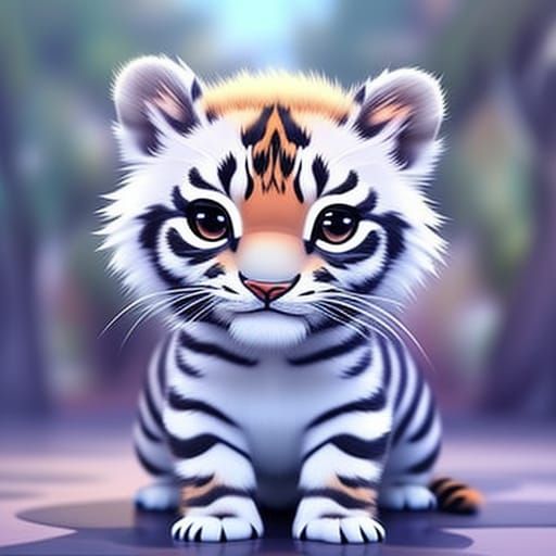 Cute orange tiger cub 1