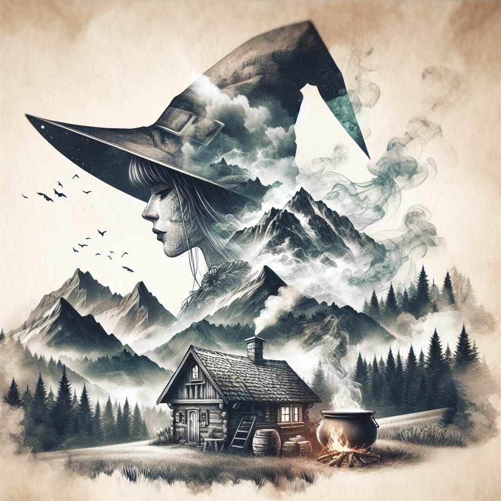 Ethereal Witch Portrait Reveals Fantasy Landscape