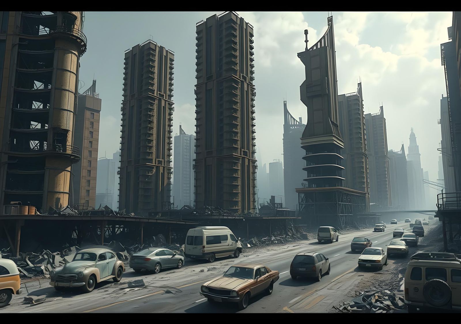 Post-Apocalyptic Cityscape in Photo-Realistic Concept Art