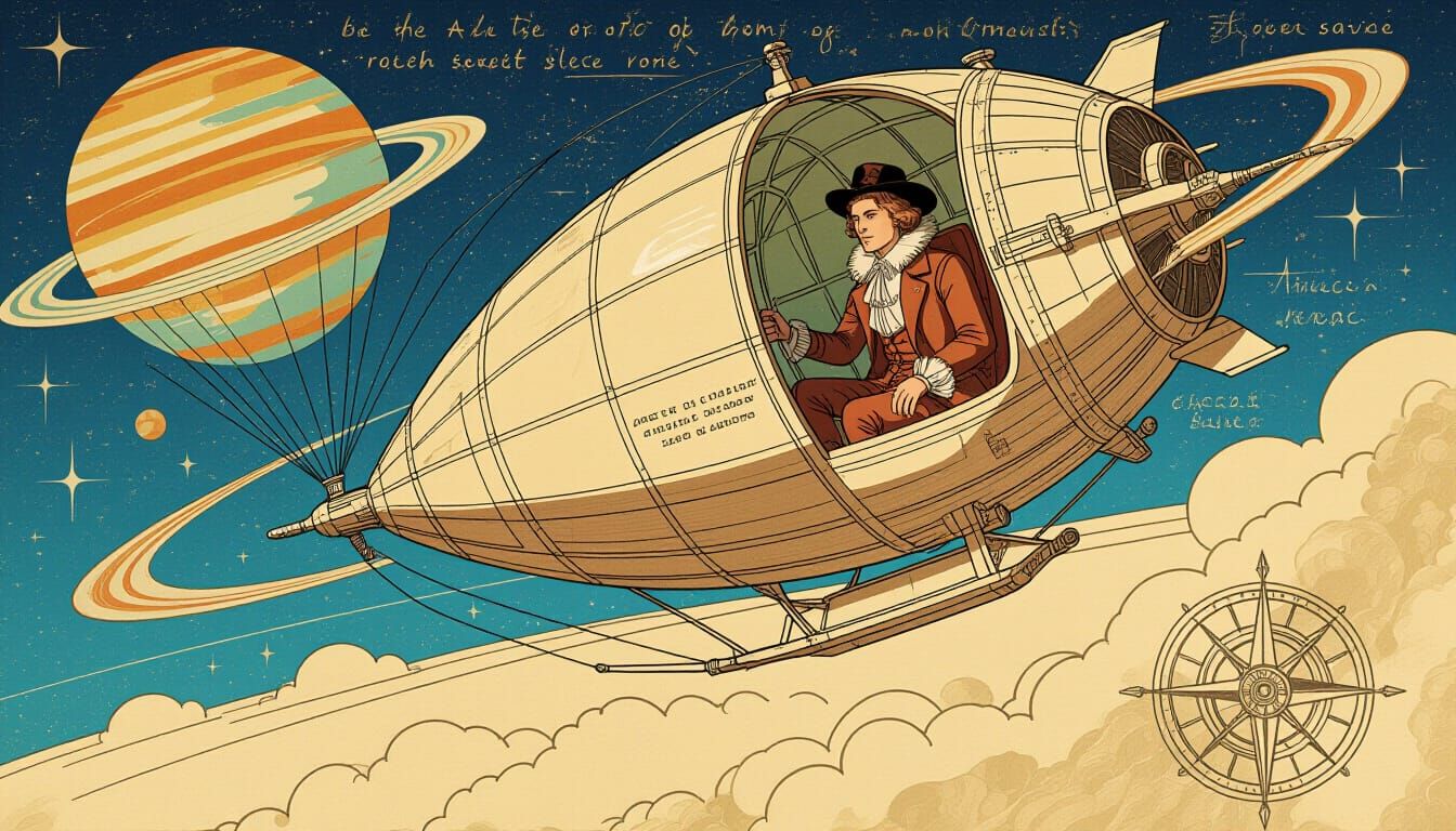 Da Vinci-Style Hot Air Balloon to the Stars