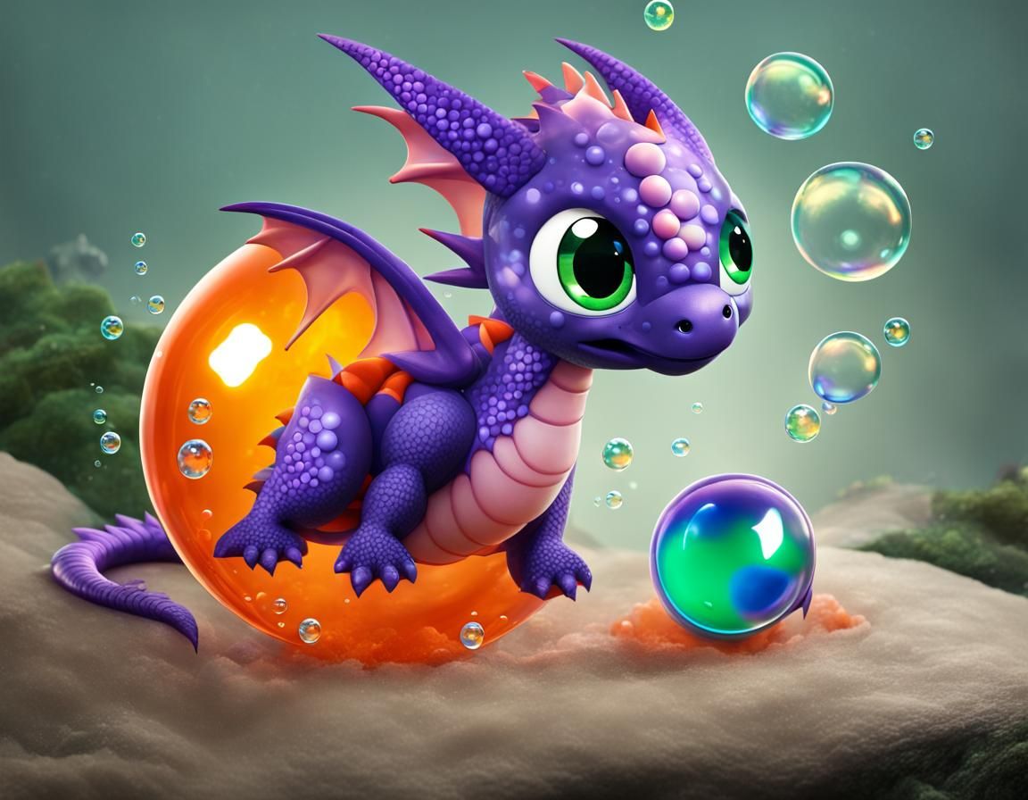 Tide pod hatchling dragon. Bubbles.