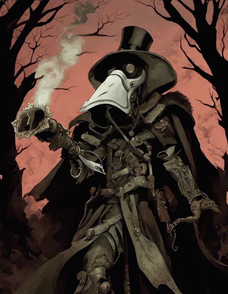 Eldritch Plague Doctor in Ominous Mist