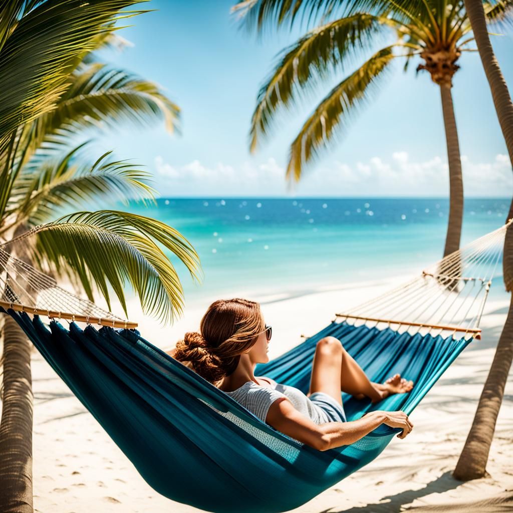 Woman in Paradise: Tropical Oasis