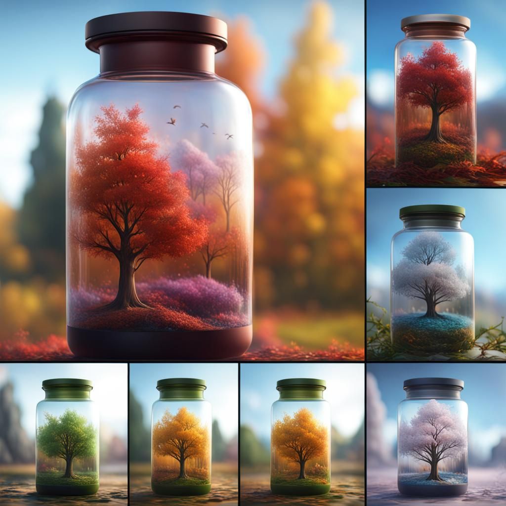 Four Seasons in a Bottle: Fantasy Concept Art