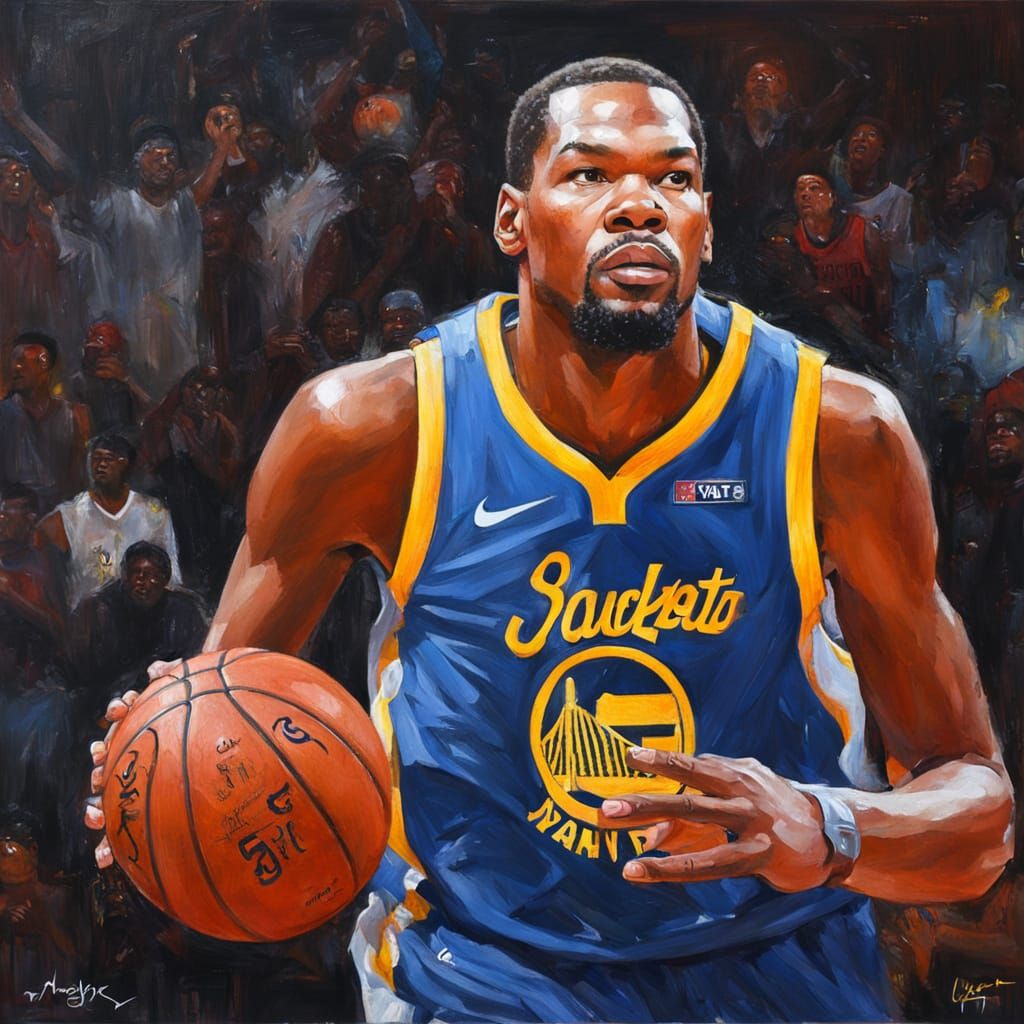 Basketball Star in Oil Painting