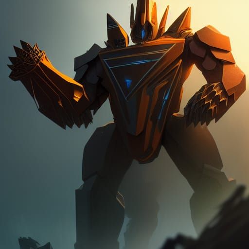 Detailed Grimlock Digital Art by Rutkowski