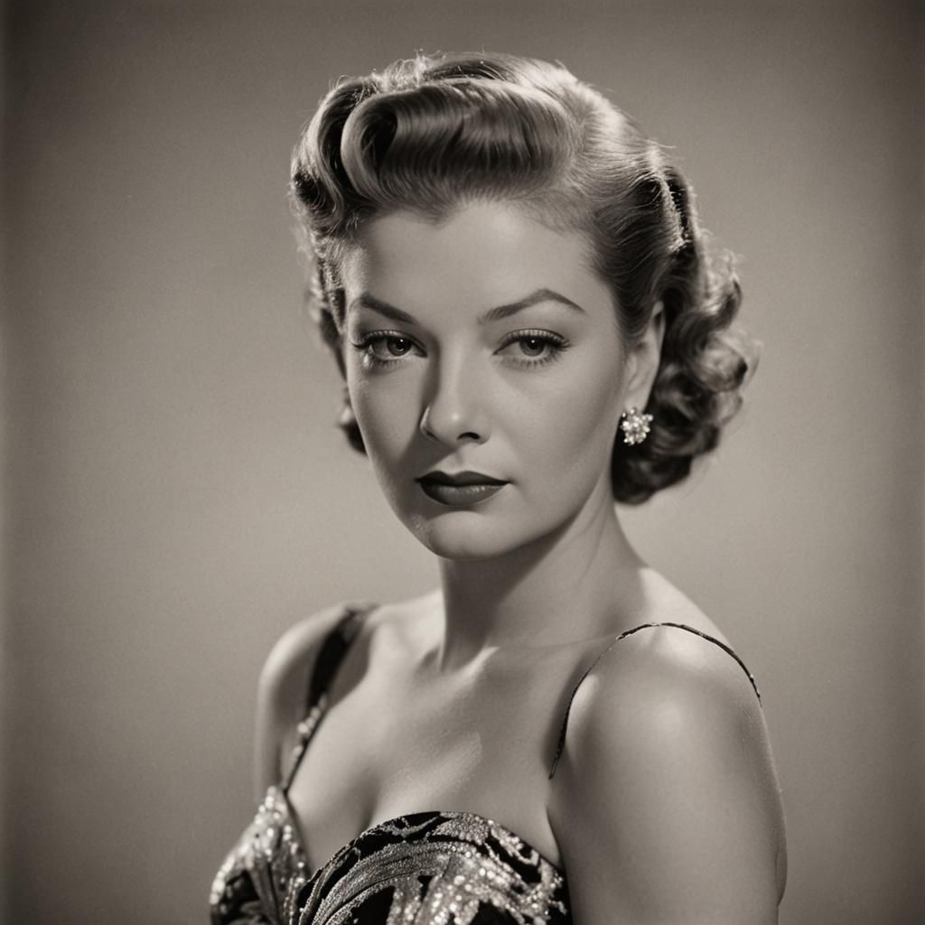 Glamorous Portrait in Classic Harcourt Style