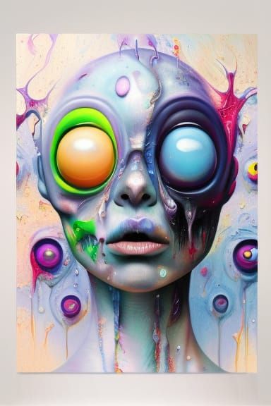 Alien Cyborgs as Hyperdetailed Impasto Painting