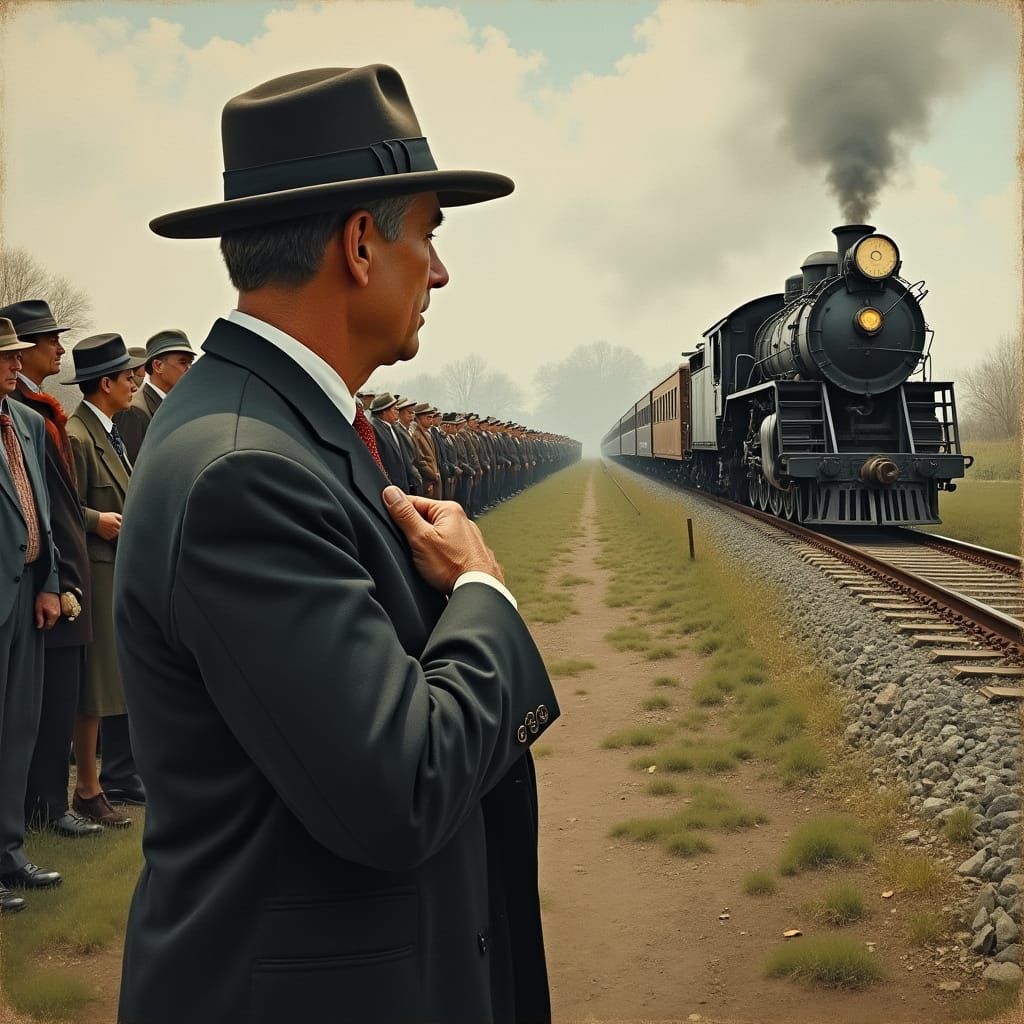 Virginia Miner Honors FDR: Nostalgic Realism Image
