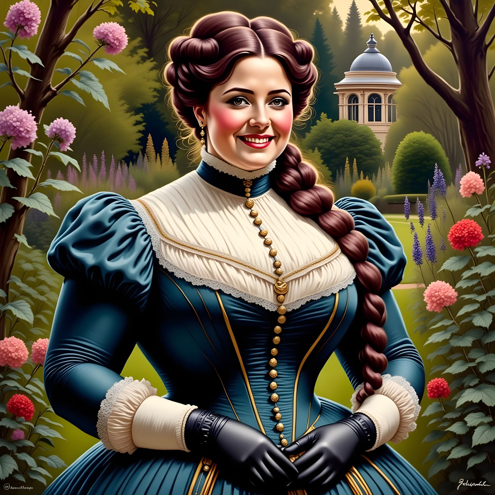 Ethereal Victorian Siren in Jewel Tones