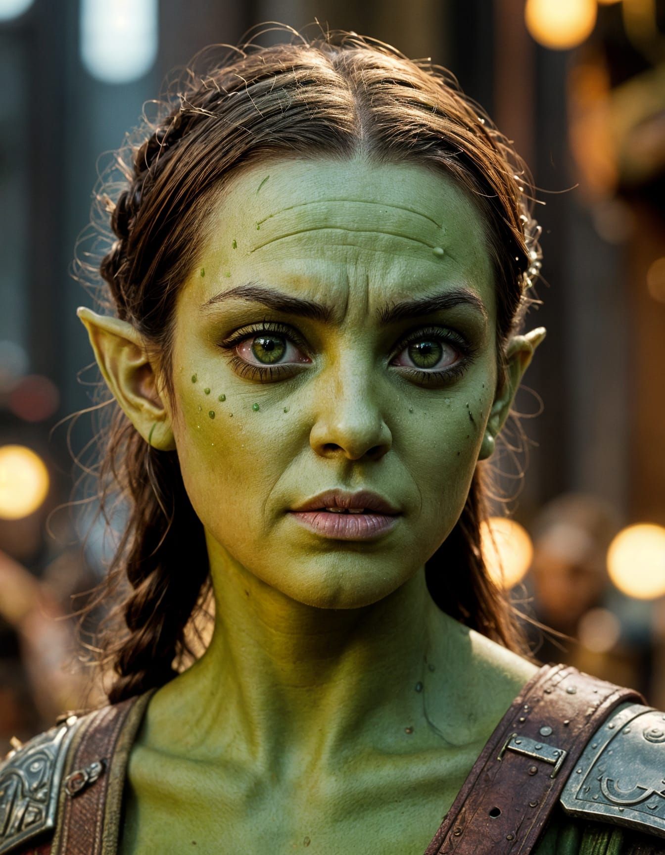 Green-Skinned Character in Orgrimmar: Cinematic Film Still