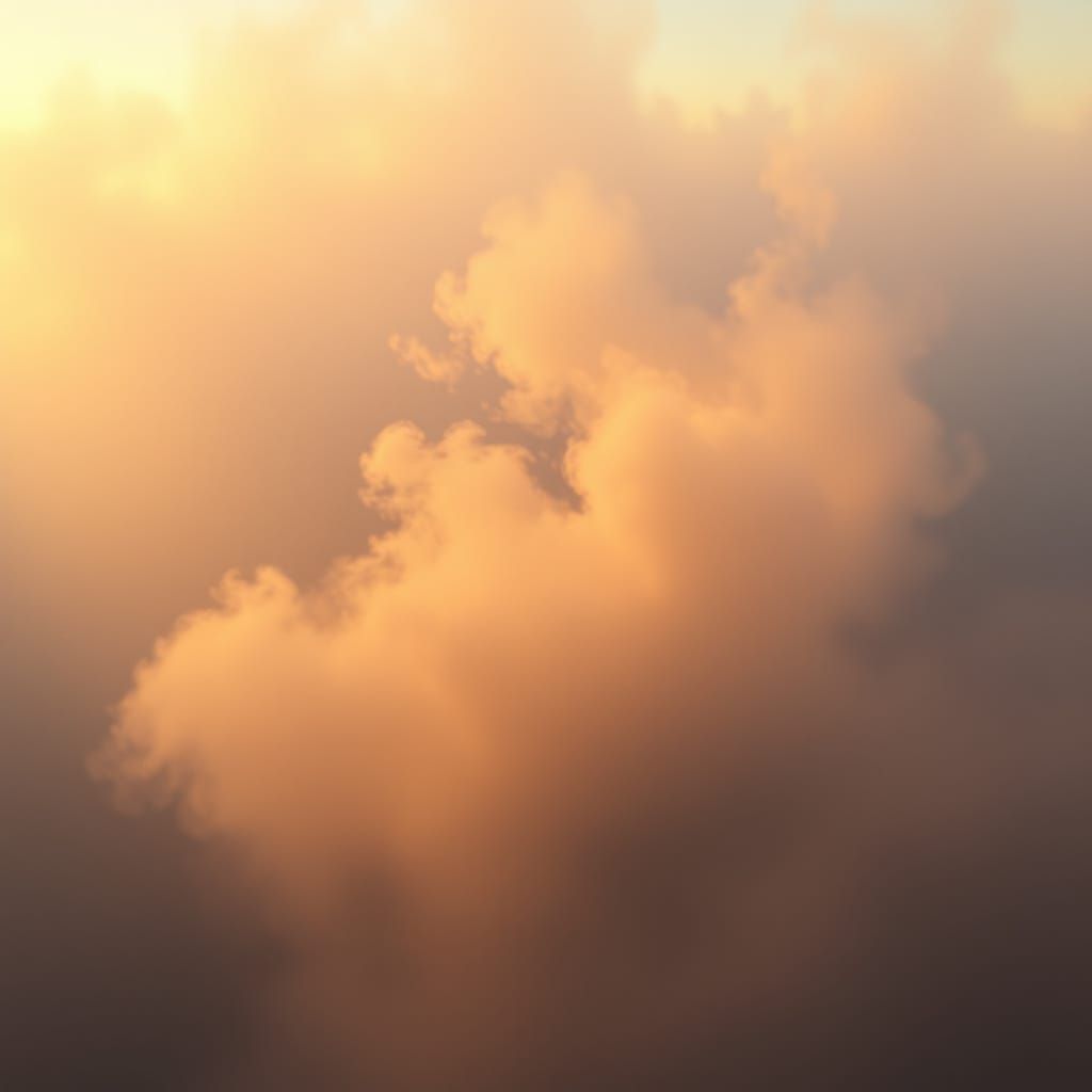 Ethereal Steam in Warm Light