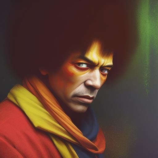 Psychedelic Fractal Landscape as Oil Painting