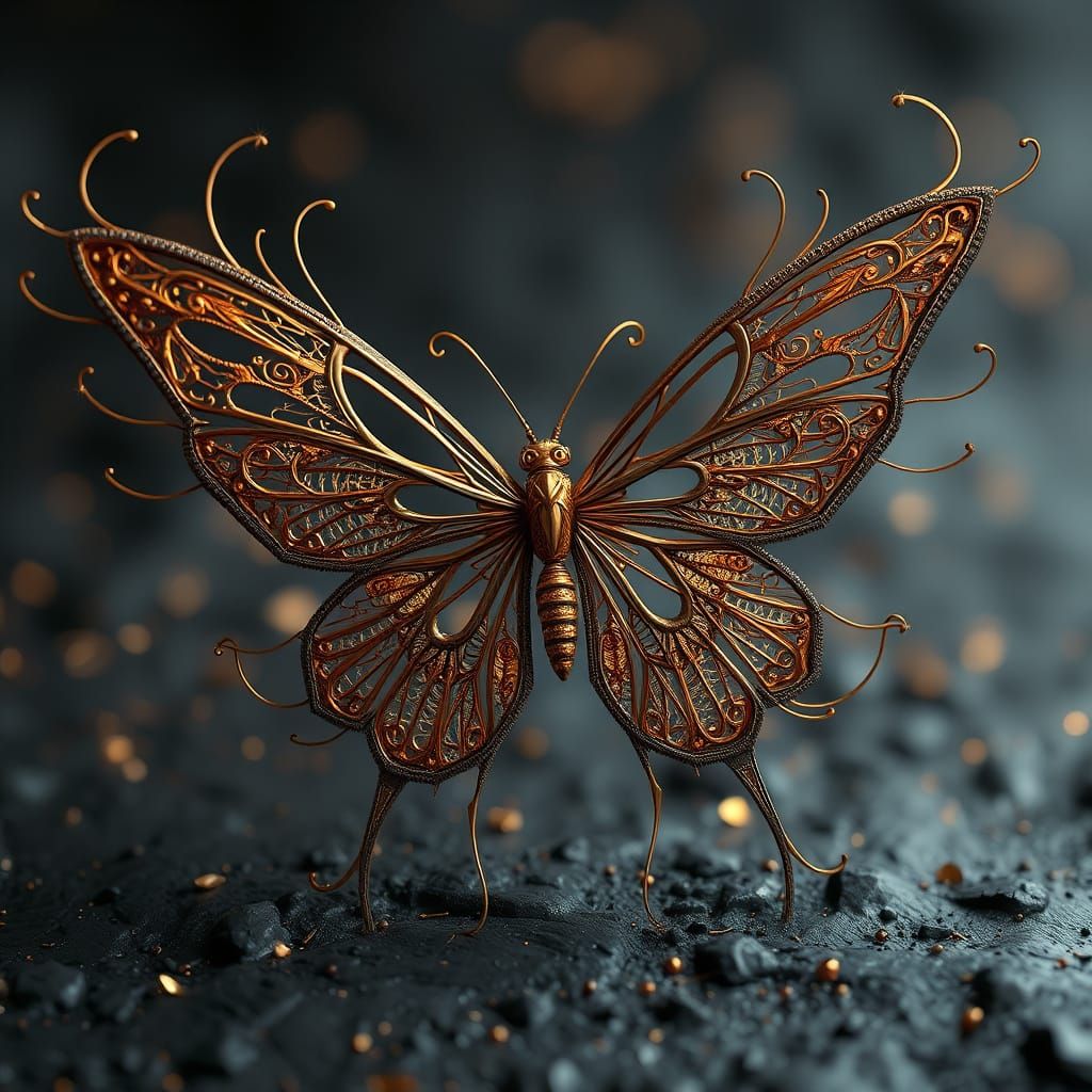 Butterfly String Figures in Detailed Matte Painting
