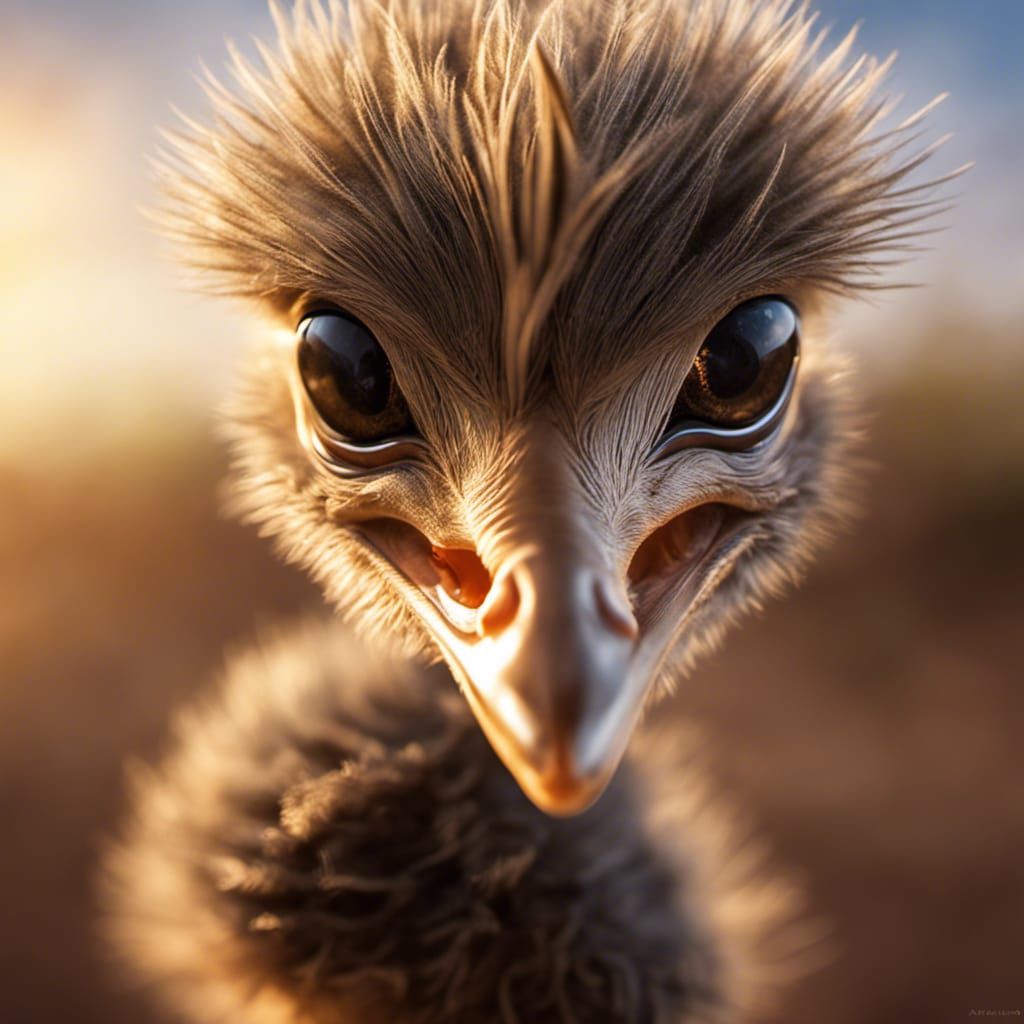 Ostrich: South African desert