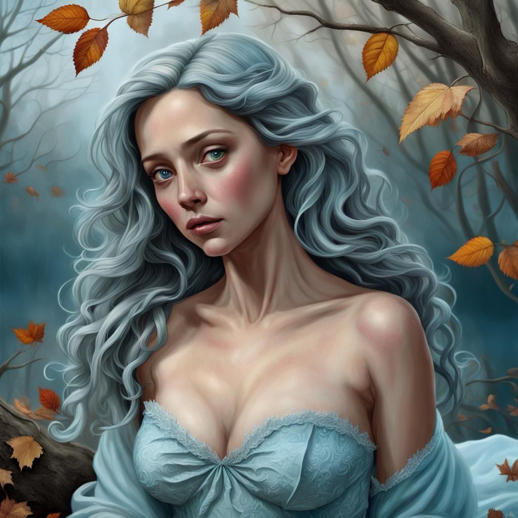 Arrogant Mermaid in Dark Fantasy Style