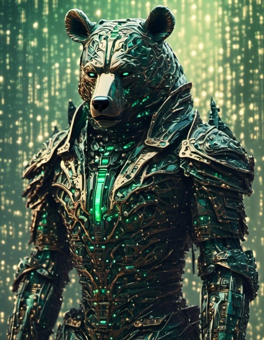 Iridescent Portrait of a Cute Ghost in Darkness