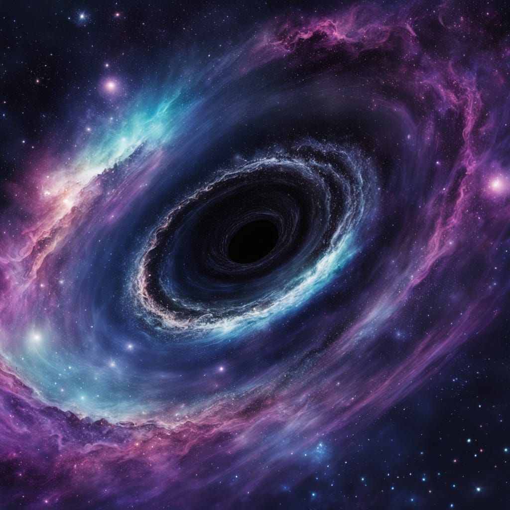 Cosmic Vortex in the Heart of a Distant Galaxy