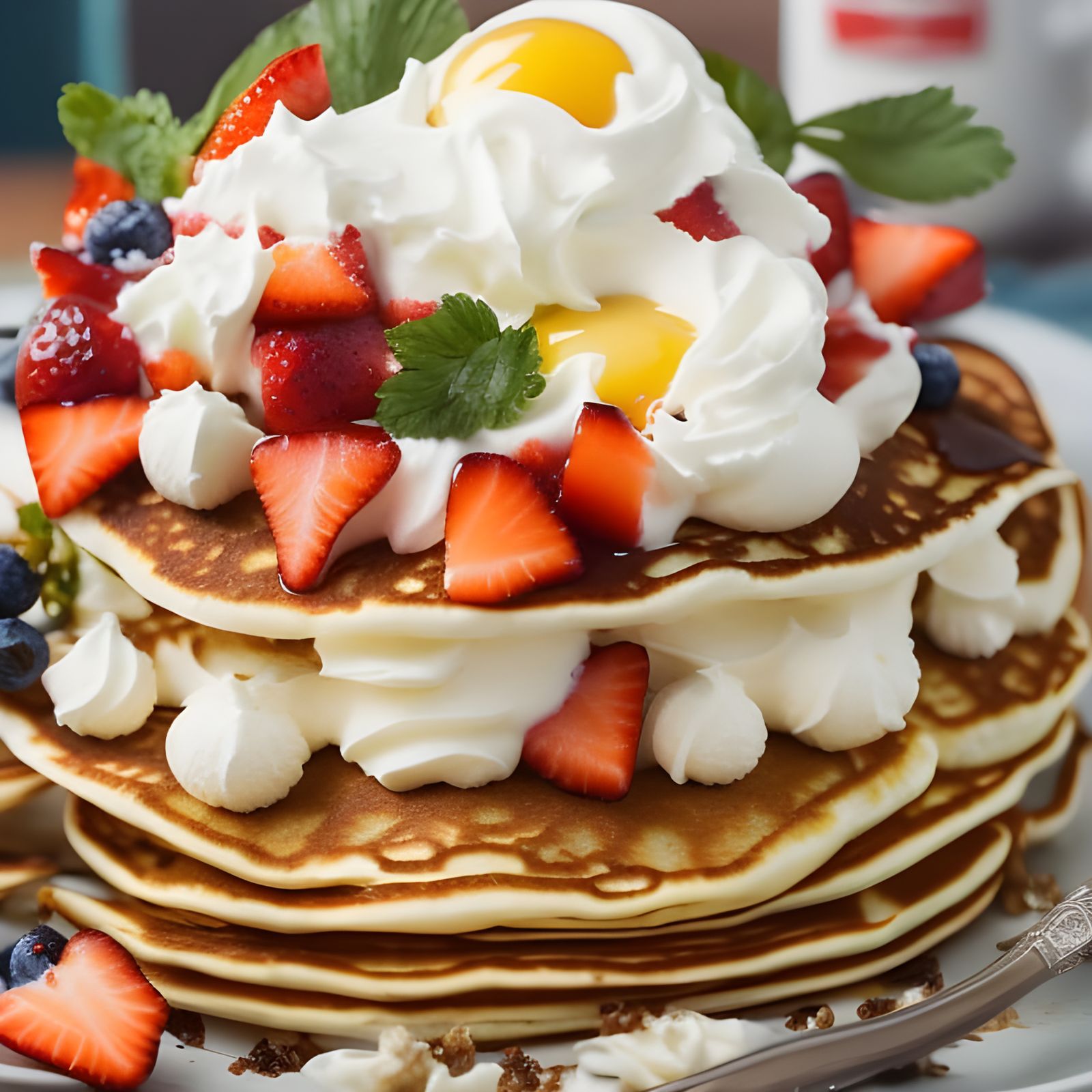 Delicious Pancake Breakfast in Chibi Style