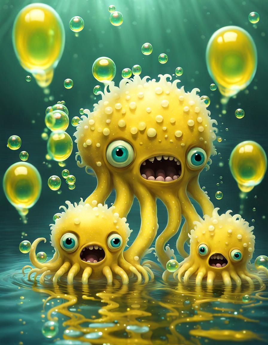Bubbly Yellow Tentacled Surprise!