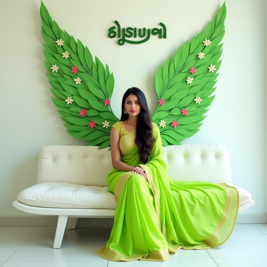 Ethereal Fantasy Portrait of an Indian Goddess