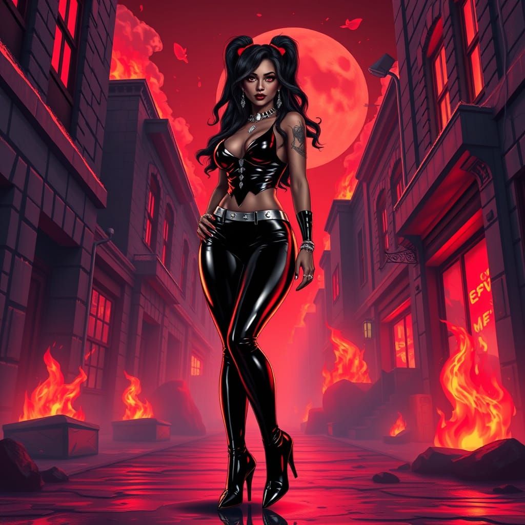 Seductive Domme Emerges from Fiery Ruins in Whimsical Candy ...