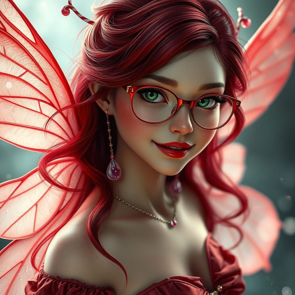 Enchanting Faery Maiden in Winter Wonderland Attire