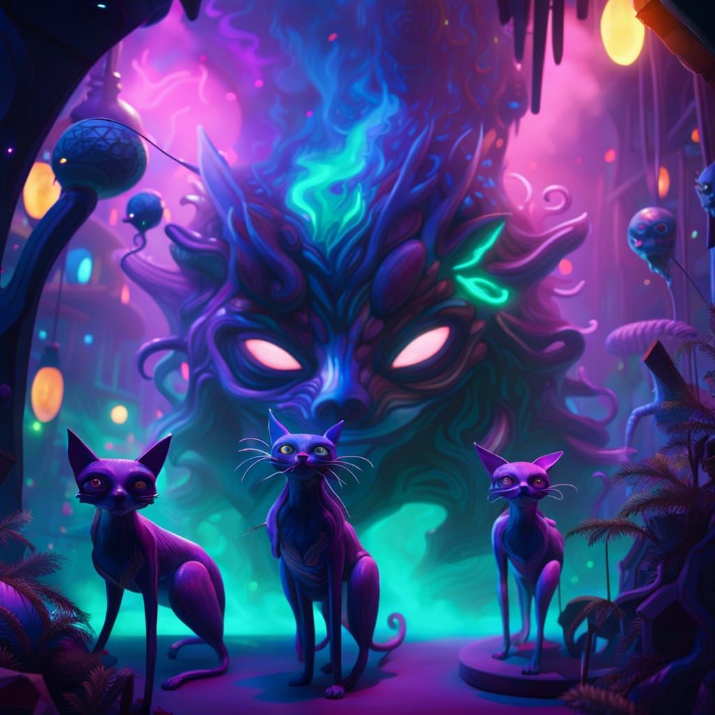 Meow Wolf Inspired Alien Museum Concept Art