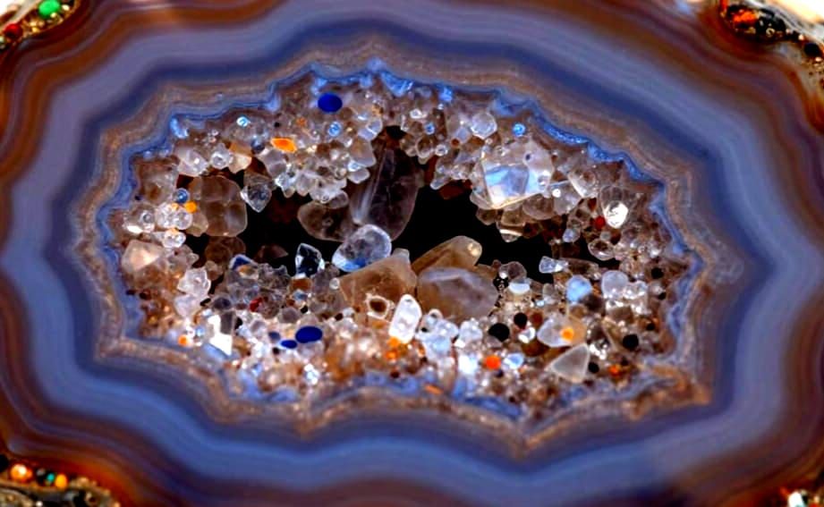 Microscopic Agate Gemstone Textures in Photorealistic Style