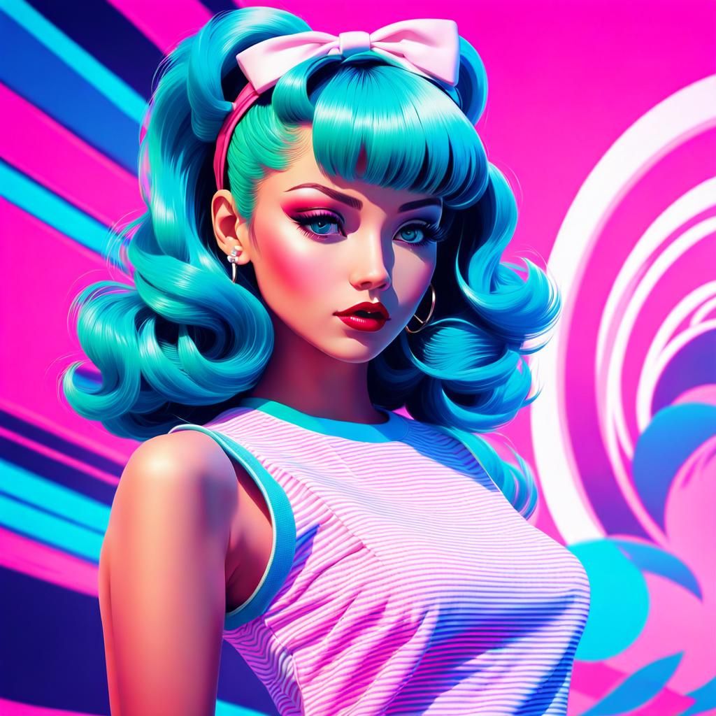 Pinup Doll Vaporwave (1990)