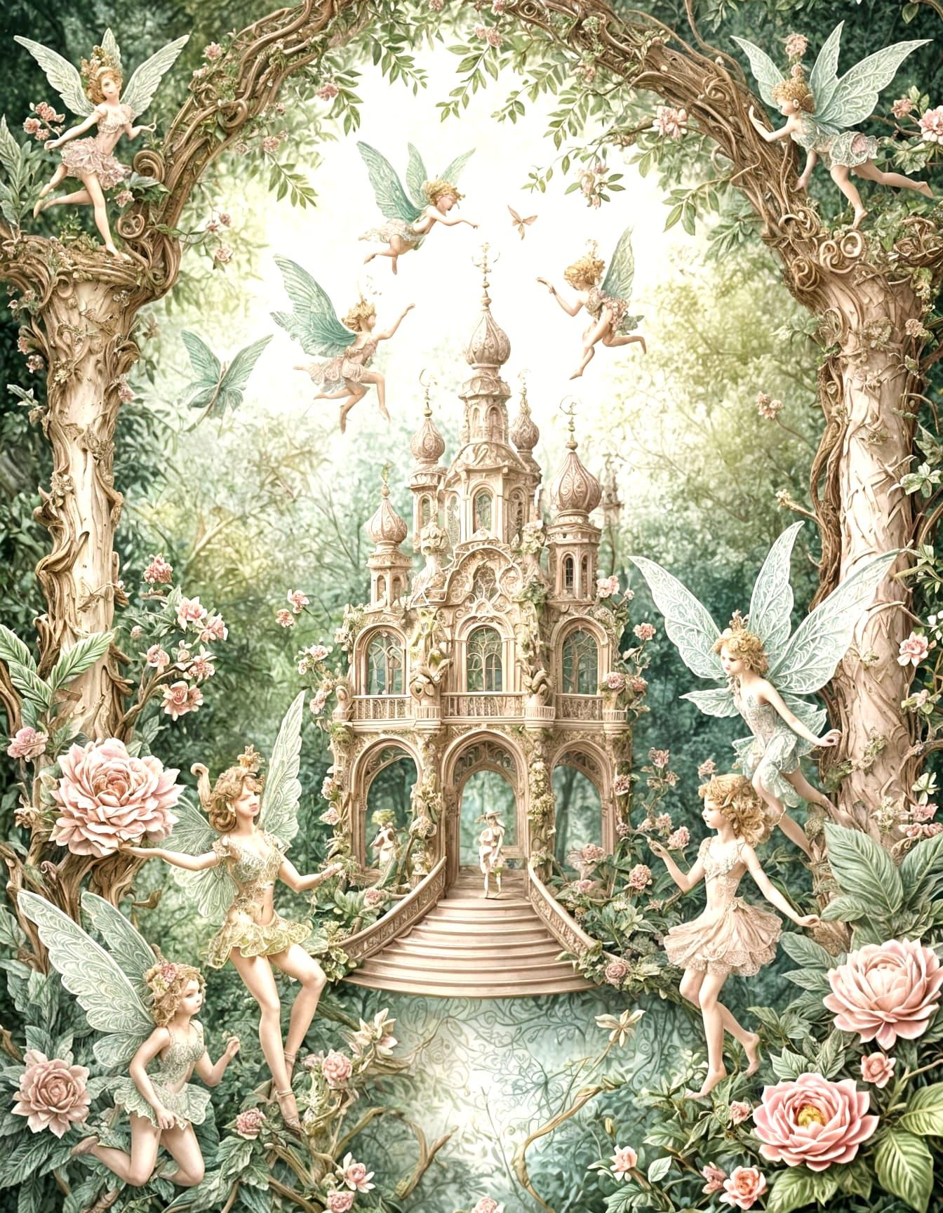 Rococo Pastel Fairies