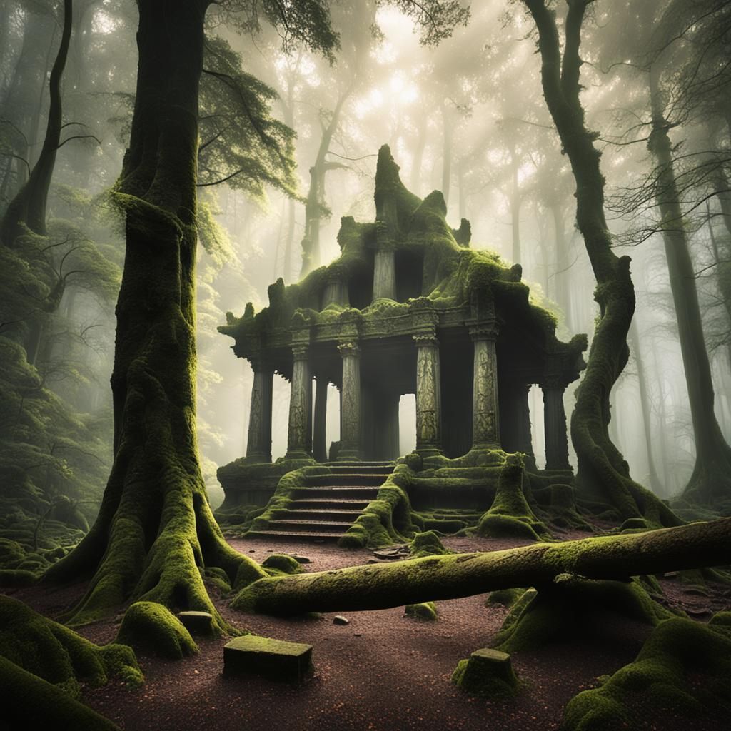 Misty Forest Temple Ruins
