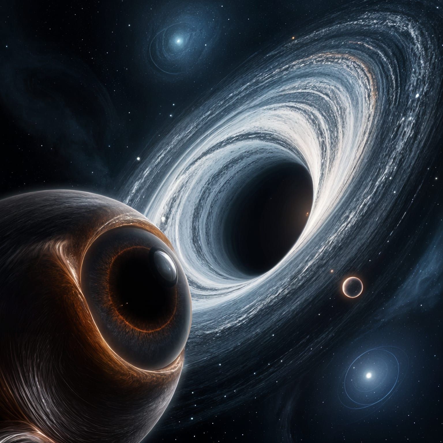 Black Hole Seen Through Human Eye