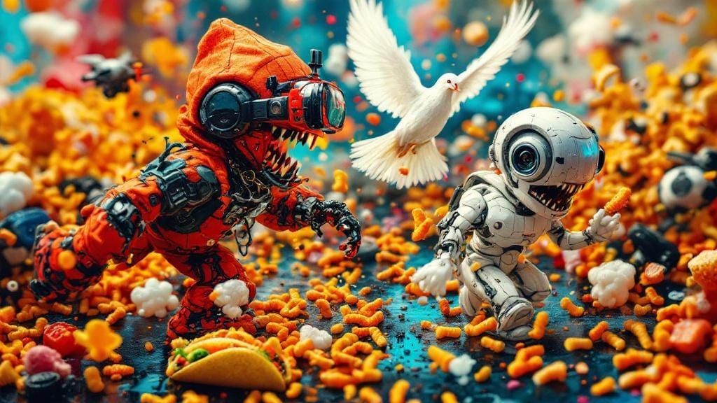 Chaotic Caricatures in Tilt-Shift Multiple Exposures