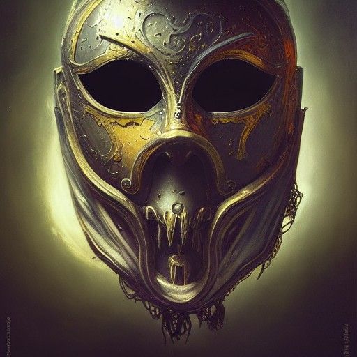Baroque Venetian Halloween Mask in Hyperrealism Style