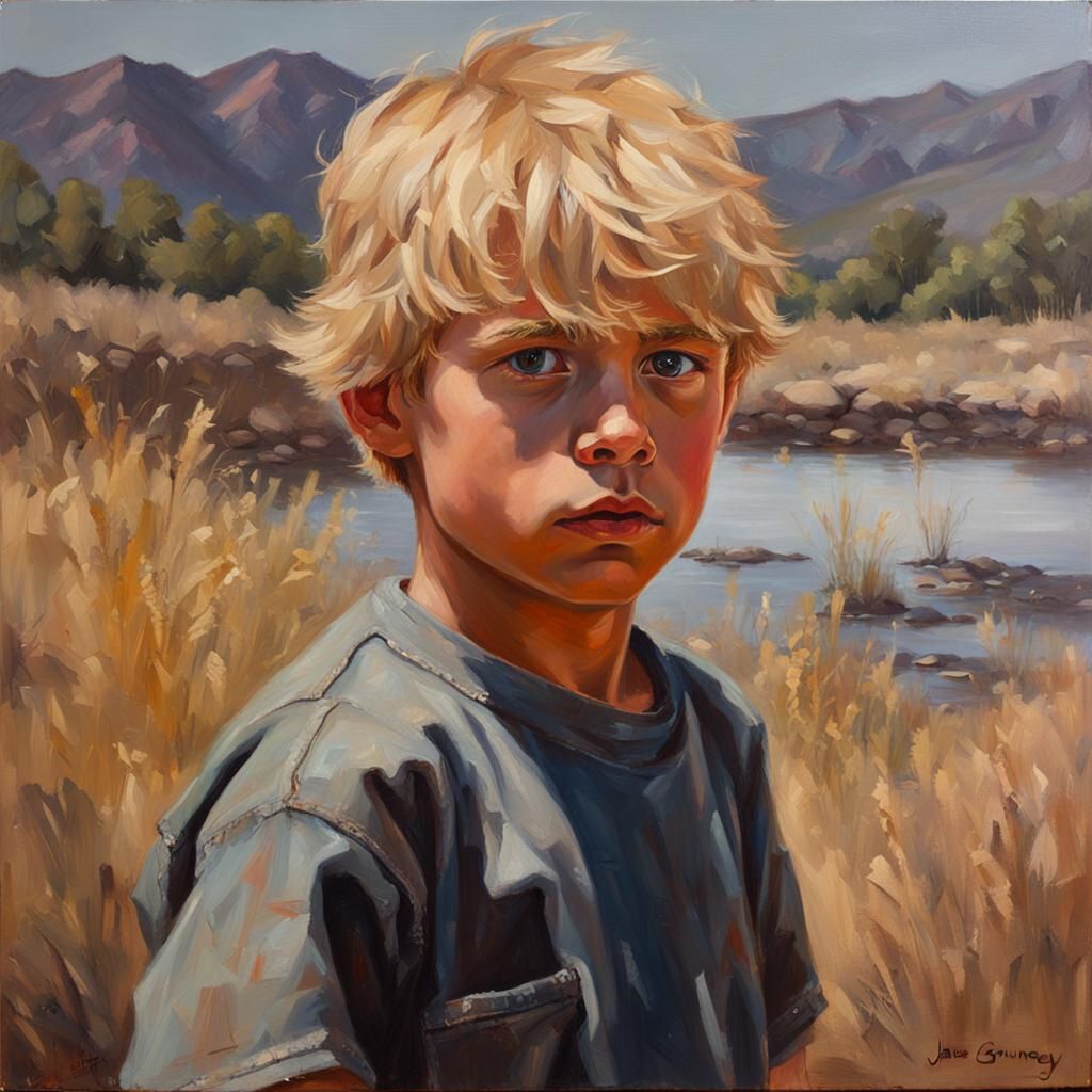 Boy in Oil Painting Style