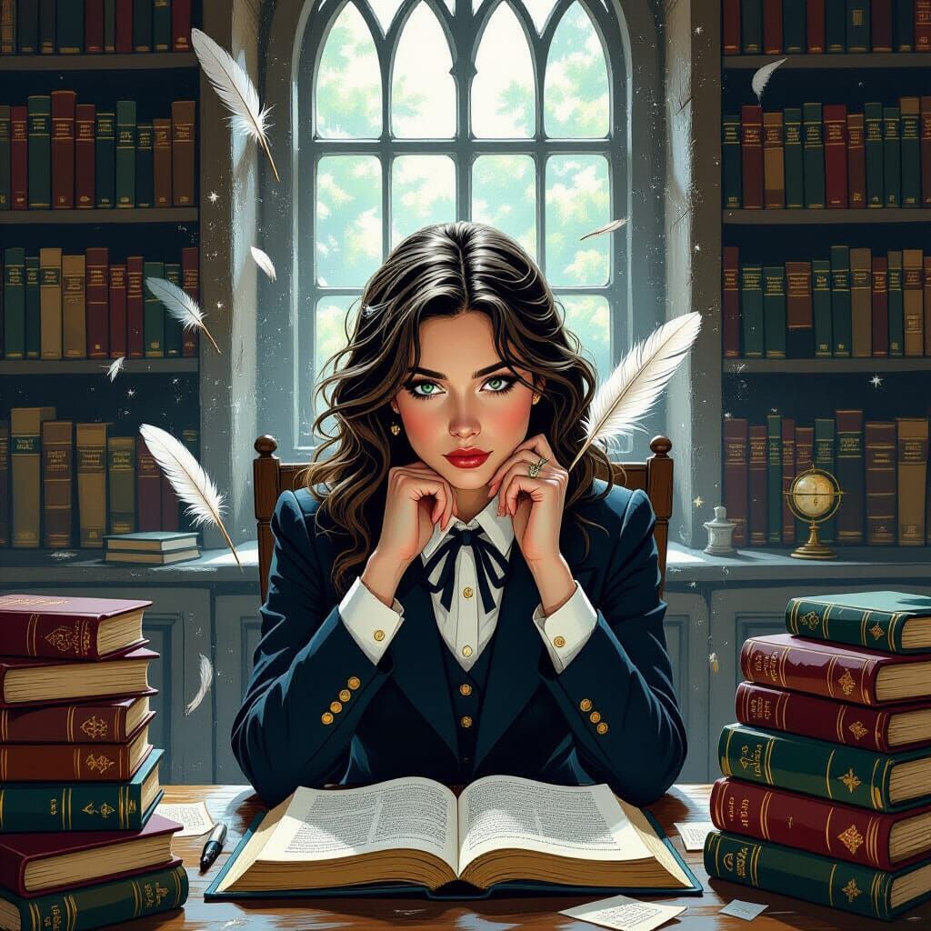 Pondering Antidisestablishmentarianism with Ink Illustration...