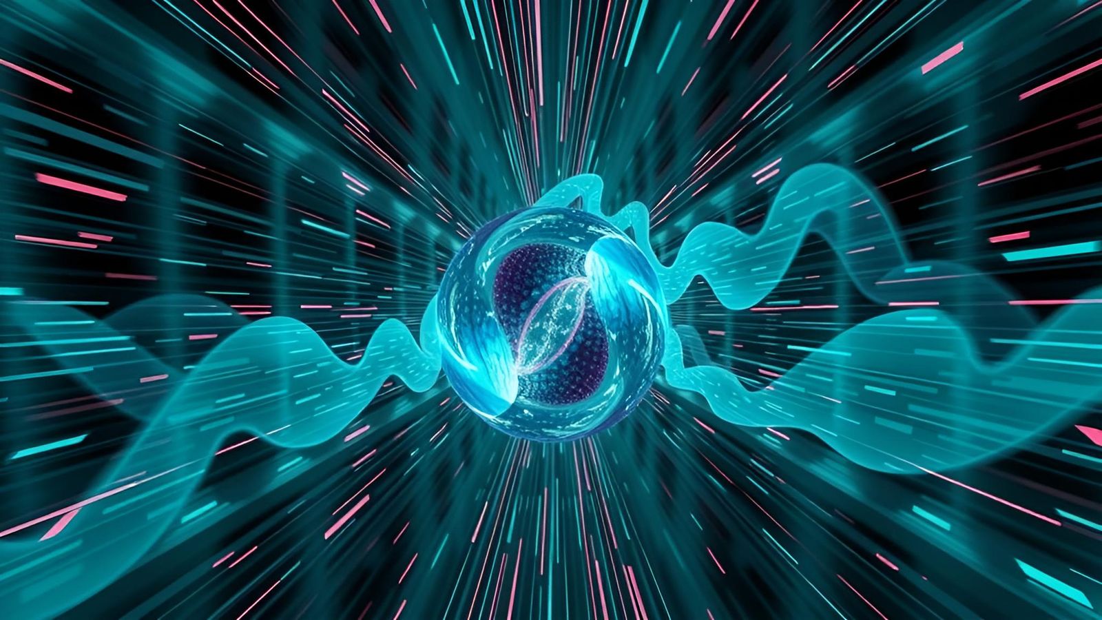 Complex Futuristic Pattern with Visual Interference