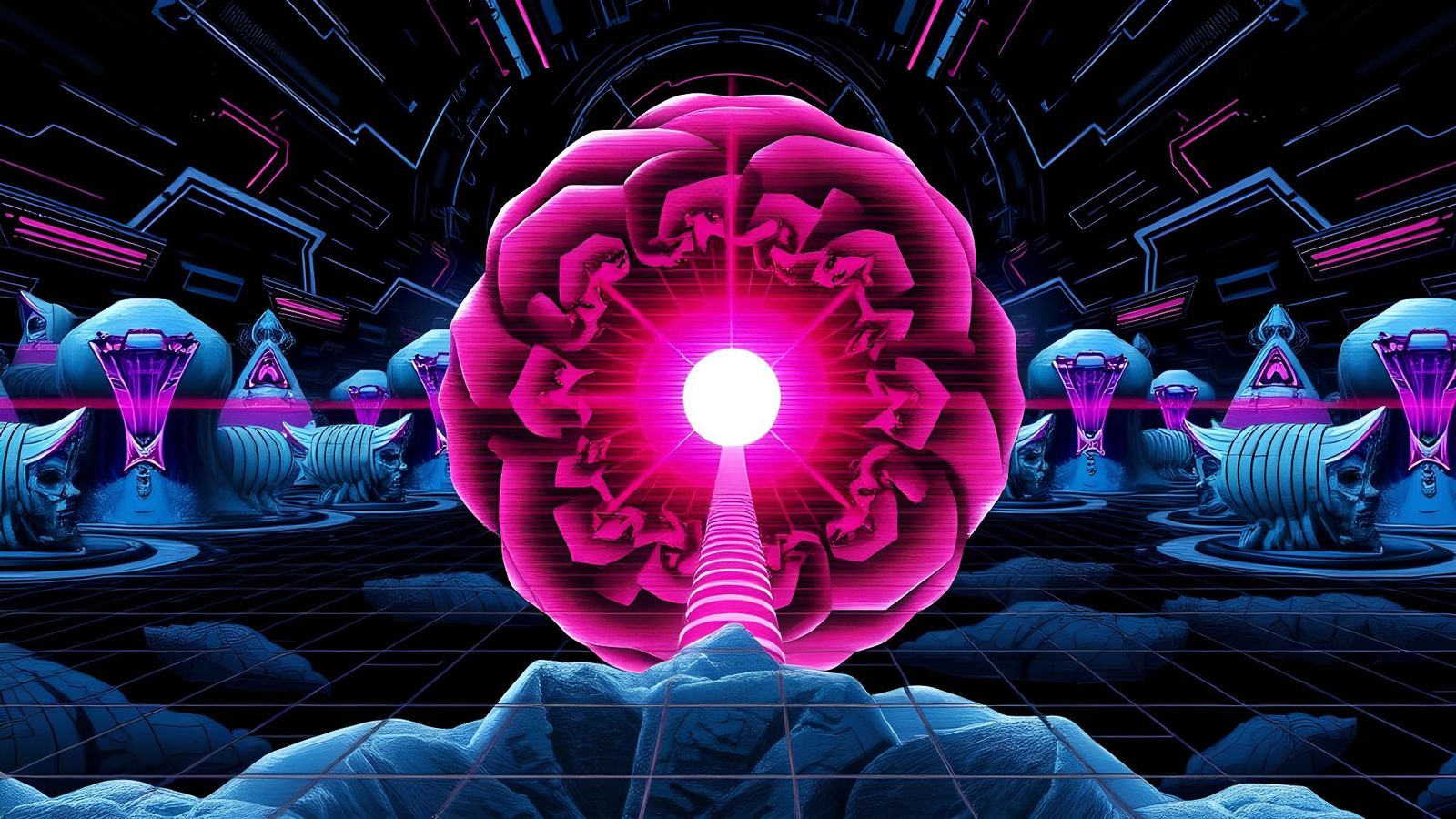 Futuristic Brain-Computer Interface with Visual Interference