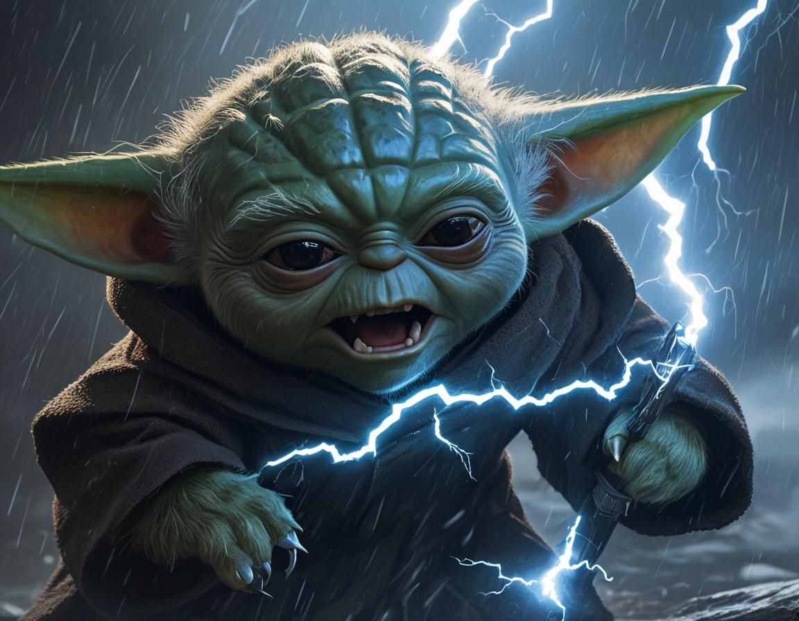 Angry Sith Baby Yoda-Grizzly Bear Concept Art