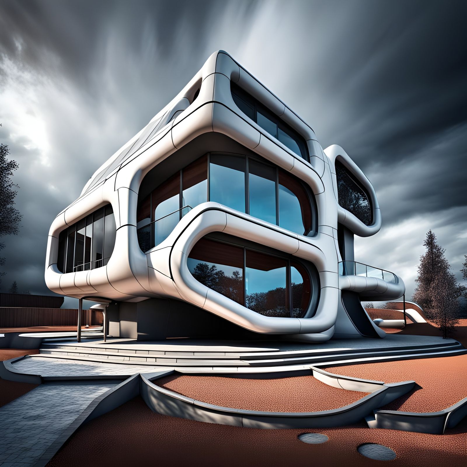 House with weird futuristic architecture
