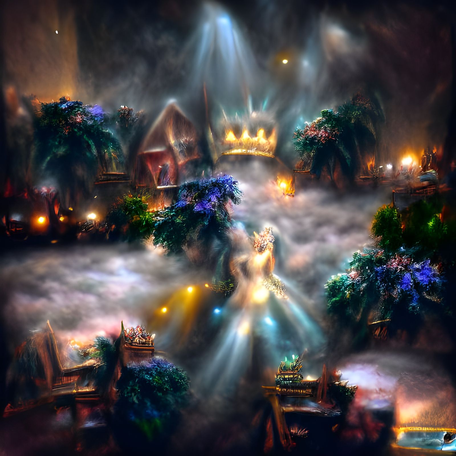Ethereal Queen of the Night Castle: Volumetric Lighting