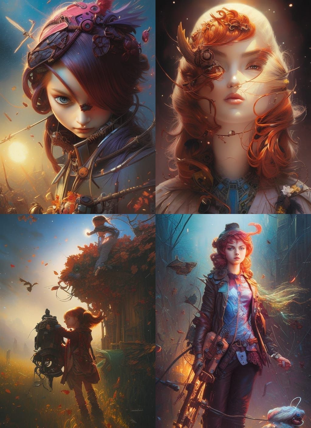 Cracked Doll Crayon Caricature in Hyperrealism Style