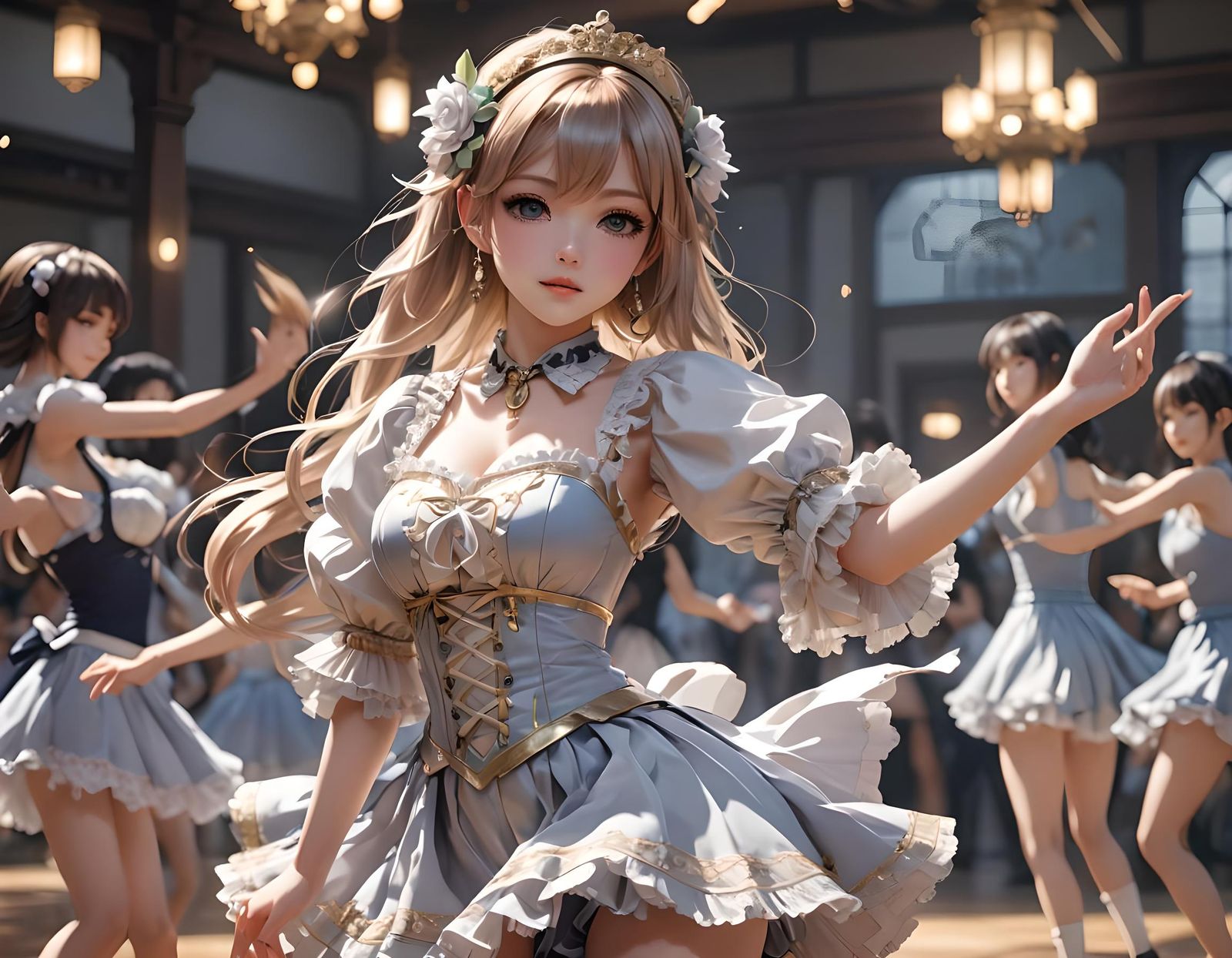Beauty in Babydoll dancing