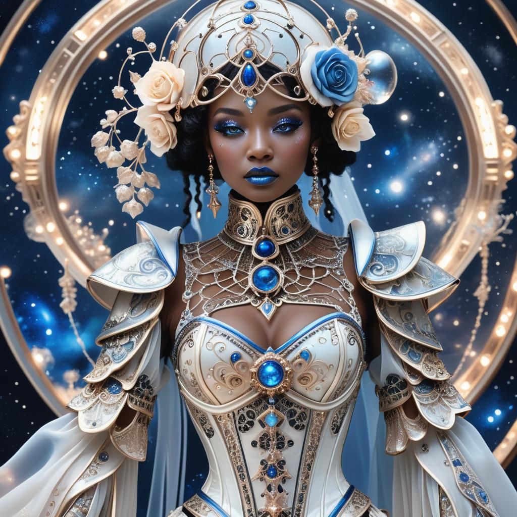 Mystical Being in Elaborate Outfit: Hyperrealistic Splash Ar...