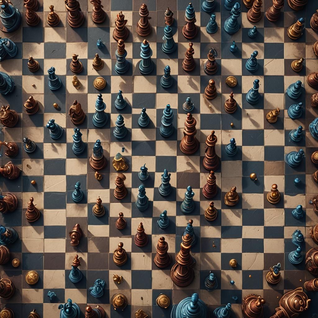 Detailed Chess Board Game Matte Painting